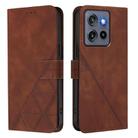 For Motorola Moto G Stylus  5G 2025 Crossbody 3D Embossed Flip Leather Phone Case(Brown) - 2