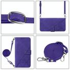 For Motorola Moto G Stylus  5G 2025 Crossbody 3D Embossed Flip Leather Phone Case(Purple) - 3