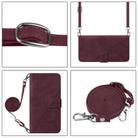 For Motorola Moto G Stylus  5G 2025 Crossbody 3D Embossed Flip Leather Phone Case(Wine Red) - 3