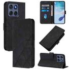 For Motorola Edge 60 Fusion Crossbody 3D Embossed Flip Leather Phone Case(Black) - 1