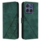 For Motorola Edge 60 Fusion Crossbody 3D Embossed Flip Leather Phone Case(Dark Green) - 2