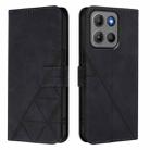 For Motorola Moto G15 Power Crossbody 3D Embossed Flip Leather Phone Case(Black) - 2