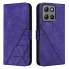 For Motorola Moto G15 Power Crossbody 3D Embossed Flip Leather Phone Case(Purple) - 2