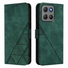 For Motorola Moto G15 Power Crossbody 3D Embossed Flip Leather Phone Case(Dark Green) - 2