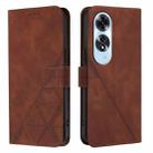 For OPPO A60 4G Global Crossbody 3D Embossed Flip Leather Phone Case(Brown) - 2