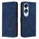 For OPPO A60 4G Global Crossbody 3D Embossed Flip Leather Phone Case(Blue) - 2