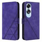 For OPPO A60 4G Global Crossbody 3D Embossed Flip Leather Phone Case(Purple) - 2