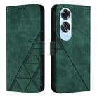 For OPPO A60 4G Global Crossbody 3D Embossed Flip Leather Phone Case(Dark Green) - 2