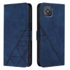 For OPPO A92s 5G Crossbody 3D Embossed Flip Leather Phone Case(Blue) - 2