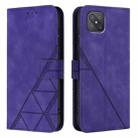 For OPPO A92s 5G Crossbody 3D Embossed Flip Leather Phone Case(Purple) - 2