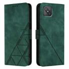 For OPPO A92s 5G Crossbody 3D Embossed Flip Leather Phone Case(Dark Green) - 2