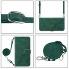 For OPPO A92s 5G Crossbody 3D Embossed Flip Leather Phone Case(Dark Green) - 3