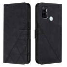 For OPPO A32 2020 4G / A53 2020 4G Crossbody 3D Embossed Flip Leather Phone Case(Black) - 2