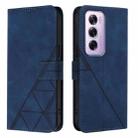 For OPPO Reno12 Pro Global Crossbody 3D Embossed Flip Leather Phone Case(Blue) - 2