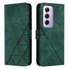 For OPPO Reno12 Pro Global Crossbody 3D Embossed Flip Leather Phone Case(Dark Green) - 2