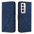 For OPPO Reno12 Global Crossbody 3D Embossed Flip Leather Phone Case(Blue) - 2