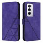 For OPPO Reno12 Global Crossbody 3D Embossed Flip Leather Phone Case(Purple) - 2