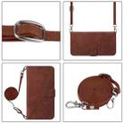 For OPPO Reno12 F 5G Global Crossbody 3D Embossed Flip Leather Phone Case(Brown) - 3