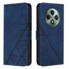 For OPPO Reno12 F 5G Global Crossbody 3D Embossed Flip Leather Phone Case(Blue) - 2