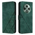 For OPPO Reno12 F 5G Global Crossbody 3D Embossed Flip Leather Phone Case(Dark Green) - 2