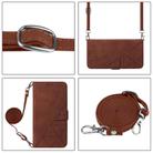 For OPPO K12x 5G Global Crossbody 3D Embossed Flip Leather Phone Case(Brown) - 3