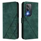 For OPPO K12x 5G Global Crossbody 3D Embossed Flip Leather Phone Case(Dark Green) - 2