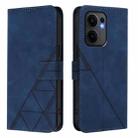 For OPPO Reno13 F 5G Global Crossbody 3D Embossed Flip Leather Phone Case(Blue) - 2
