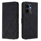 For OPPO Reno13 F 5G Global Crossbody 3D Embossed Flip Leather Phone Case(Black) - 2