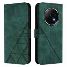 For OPPO A5 Pro China Crossbody 3D Embossed Flip Leather Phone Case(Dark Green) - 2