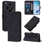 For OPPO Find X8 Ultra 5G Crossbody 3D Embossed Flip Leather Phone Case(Black) - 1