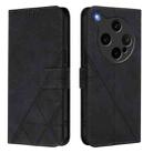 For OPPO Find X8 Ultra 5G Crossbody 3D Embossed Flip Leather Phone Case(Black) - 2
