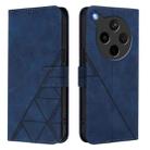 For OPPO Find X8s+ 5G Crossbody 3D Embossed Flip Leather Phone Case(Blue) - 2