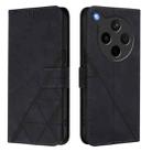 For OPPO Find X8s+ 5G Crossbody 3D Embossed Flip Leather Phone Case(Black) - 2