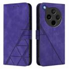 For OPPO Find X8s+ 5G Crossbody 3D Embossed Flip Leather Phone Case(Purple) - 2