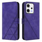 For OPPO Reno14 5G Global Crossbody 3D Embossed Flip Leather Phone Case(Purple) - 2