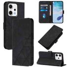 For OPPO Reno14 Pro 5G Global Crossbody 3D Embossed Flip Leather Phone Case(Black) - 1