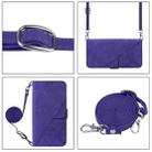 For OPPO Reno14 Pro 5G Global Crossbody 3D Embossed Flip Leather Phone Case(Purple) - 4