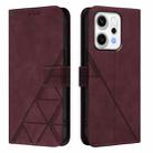 For OPPO Reno14 Pro 5G Global Crossbody 3D Embossed Flip Leather Phone Case(Wine Red) - 2