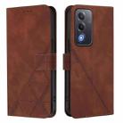 For OPPO A5 5G Global / A3 Pro 5G Global Crossbody 3D Embossed Flip Leather Phone Case(Brown) - 2