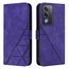 For OPPO A5 5G Global / A3 Pro 5G Global Crossbody 3D Embossed Flip Leather Phone Case(Purple) - 2