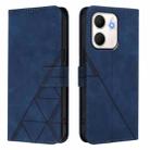 For OPPO A5X 4G / A5X 5G Crossbody 3D Embossed Flip Leather Phone Case(Blue) - 2