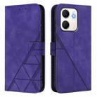 For OPPO A5X 4G / A5X 5G Crossbody 3D Embossed Flip Leather Phone Case(Purple) - 2