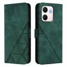For OPPO A5X 4G / A5X 5G Crossbody 3D Embossed Flip Leather Phone Case(Dark Green) - 2