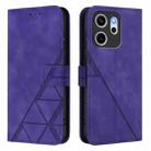 For OPPO Reno14 F 5G Crossbody 3D Embossed Flip Leather Phone Case(Purple) - 2