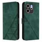 For OPPO Reno14 F 5G Crossbody 3D Embossed Flip Leather Phone Case(Dark Green) - 2