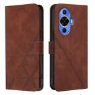 For Huawei Nova 12s 4G Global Crossbody 3D Embossed Flip Leather Phone Case(Brown) - 2