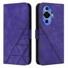 For Huawei Nova 12s 4G Global Crossbody 3D Embossed Flip Leather Phone Case(Purple) - 2