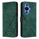 For Huawei Nova 12s 4G Global Crossbody 3D Embossed Flip Leather Phone Case(Dark Green) - 2