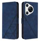 For Huawei Pura 70 Crossbody 3D Embossed Flip Leather Phone Case(Blue) - 2