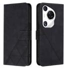 For Huawei Pura 70 Pro Crossbody 3D Embossed Flip Leather Phone Case(Black) - 2